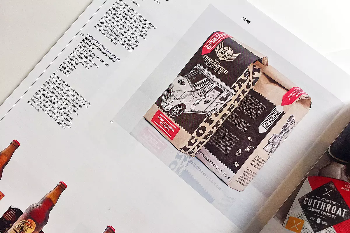 Our Caffe Fantastico bag design featured in the Applied Arts Magazine